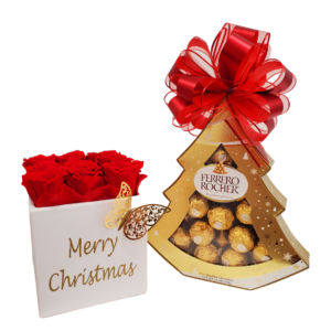 Merry Chrismas Preserved Roses