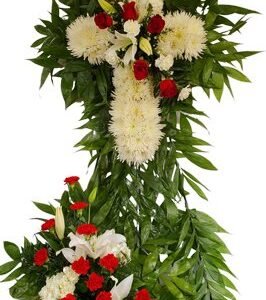 6.5 Ft. Tall Cross With Red Details
