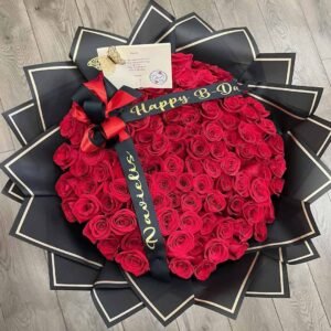 Elegant And Sophisticated Red Roses Bouquet - Elegante