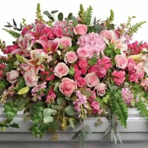 Blushing Casket Spray