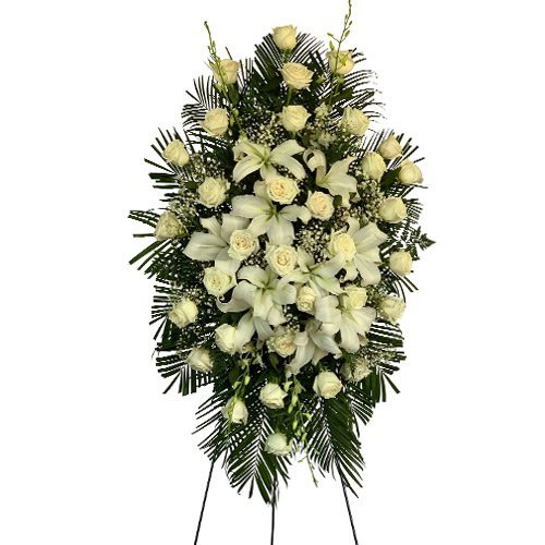 6 Ft.tall Pure Love Funeral Spray