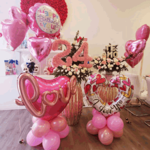Personalized Happy Birthday Flower Arrangement