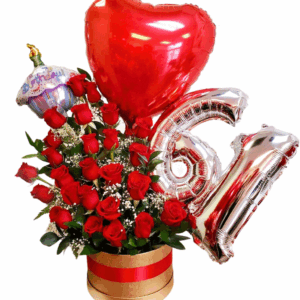 Red Roses And Balloons