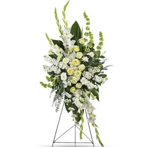 All-White Funeral Spray