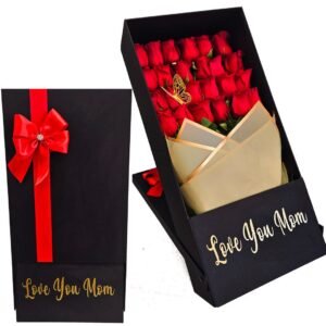 MOM-FLOWER-BOX-02 - Luxurious Silk Personalized Flower