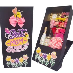 Luxurious Silk Personalized Flower Box - Champagne