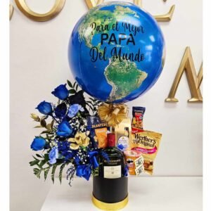 Personalized Surprise Box Filled With Blue Roses