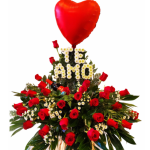 Personalized TE AMO FLOWER ARRANGEMENT