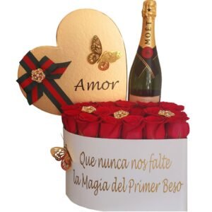 Gucci Style Personalized Box With Red Roses