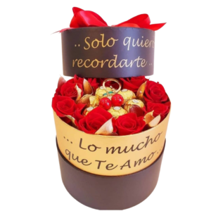 Personalized Red Roses Luxurious Box