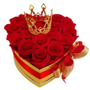 Preserved Red Roses Heart