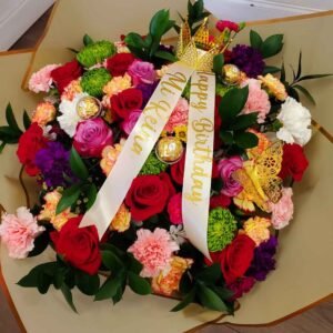 Beautiful & Colorful Rose Bouquet Made