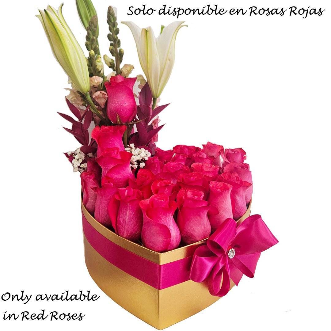 Love 017 Natural Red Roses Box With Personalized Box
