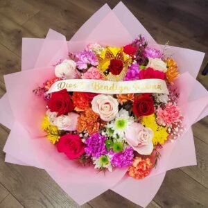 Ramo Buchon Primaveral Con Mensaje Personalizado Dios