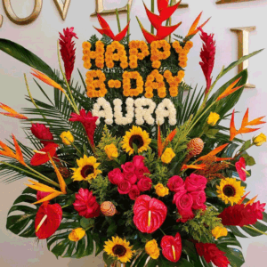 Personalized Happy Birthday Tropical