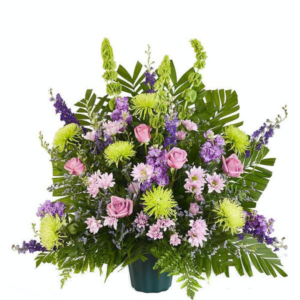 Violet And Purple Roses Flower Basket