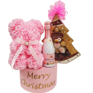 Best Seller Combo With Pink Christmas Bear + Moet