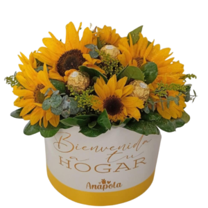 Personalized Box With Sunflowers