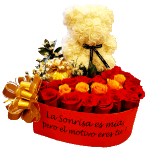 Personalized Natural Red Roses Box