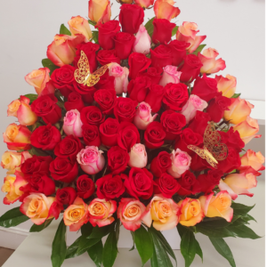 A Grateful Prayer - A Combination Of 100 Roses